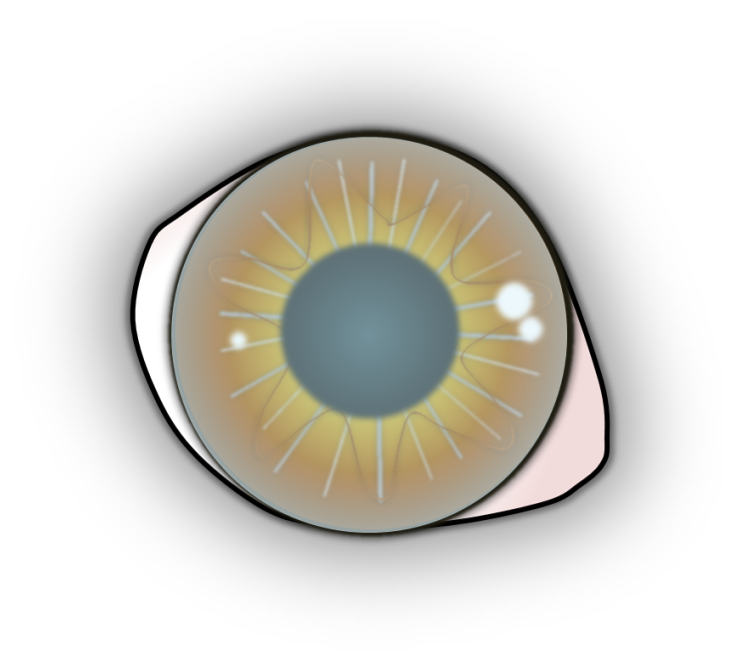 Auge mit klarer Hornhaut